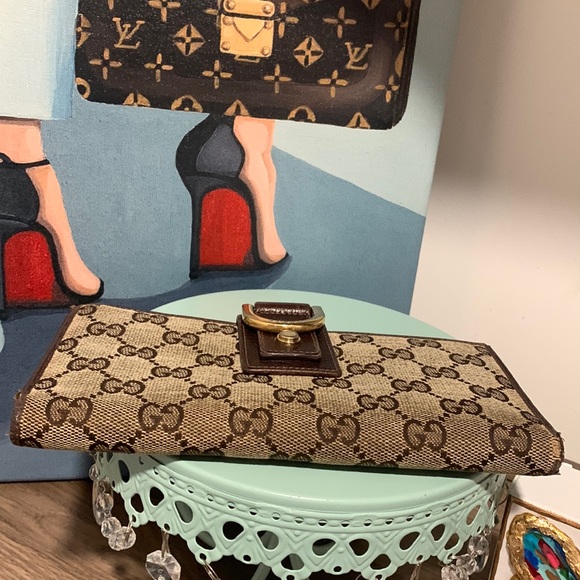 Gucci Canvas & Leather Long Wallet - Picture 7 of 16